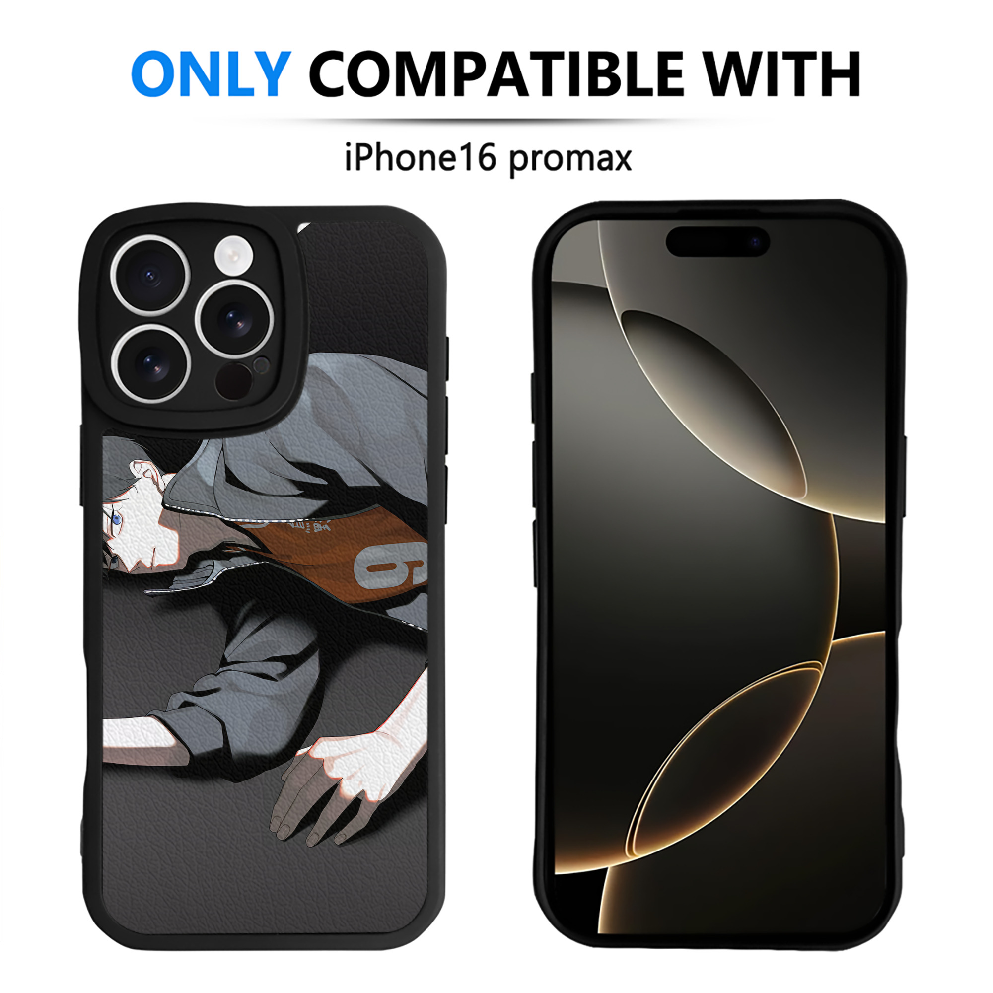 （画像用） ハイキュー!! Haikyu!! 【iPhone 16シリーズ対応】シリコンスマホケース（レザー調） 材質：シリコン